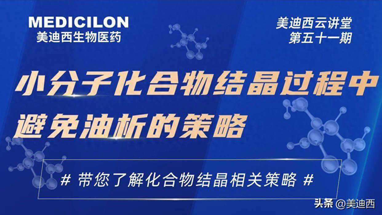 美问必答|关于小分子化合物结晶过程中避免油析的策略